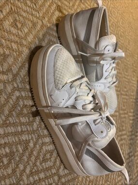 Nike Women's White and silver court vision Alta txt Athletic Shoes